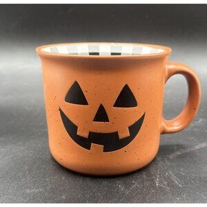 Cobwebs & Cauldrons PUMPKIN Jack-O-Lantern 20oz Ceramic MUG Hand Painted